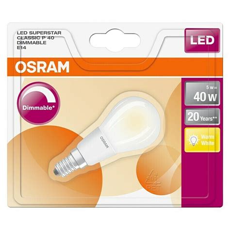 Osram LED Lampe Retrofit Classic P E14 Dimmbar Warmweiß 470 lm 5 W