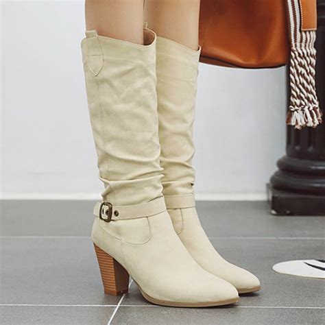 Summer Saving Clearance Axxd High Heels Mid Mid Calf Bootscouples Knee High Boots Women Winter