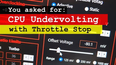 ThrottleStop On My Thinkpads CPU Undervolting And Speed Shift For