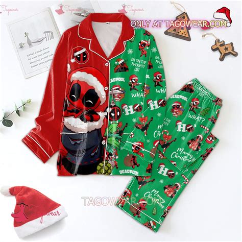 Deadpool Cute Christmas Pajamas For Men Women Set - Tagowear