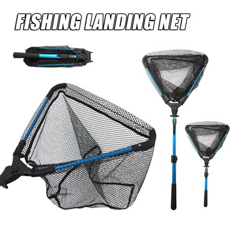 Portable Folding Fishing Landing Net With Telescoping Aluminum Alloy