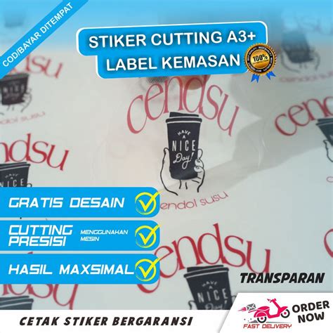 Jual Cetak Stiker Transparan Label Bulat Label Nama Label Makanan