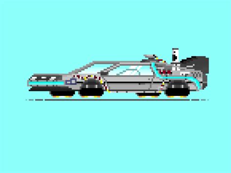 Delorean Back To The Future Part 2 Pixel Art By Martymcfly On Dribbble