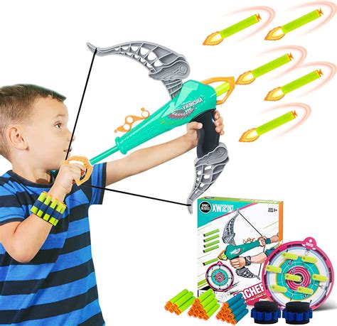 Akfowsty NERF Bow and Arrow for Kids Archery Set 25 Bullets – Indoor ...