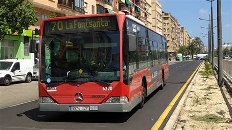 Circulación autobús 6220 EMT Valencia Mercedes Benz O530 Citaro línea