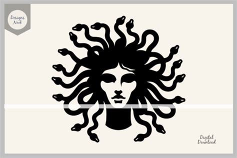 Medusa Svg File Clipart Silhouette Png Grafik Von Designs Nook · Creative Fabrica