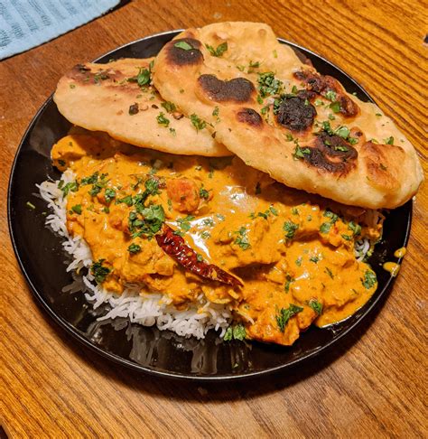 Homemade Chicken Tikka Masala And Garlic Naan R Food