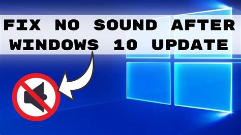 How To Fix No Sound After Windows Update Youtube