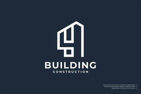 Building Architect Logo Design With Line Art Style 36163813 Vector Art