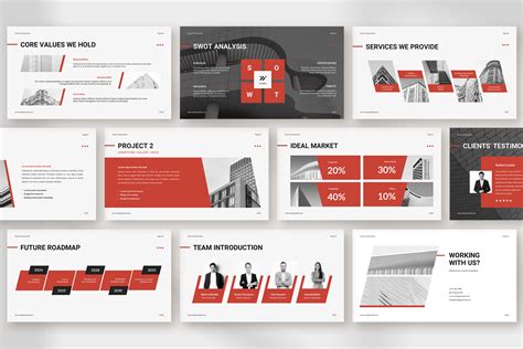 Chevro Classic White Clean Modern Pitch Deck Presentation Template