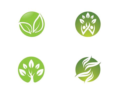 Abstract green ecology logo set 962696 Vector Art at Vecteezy