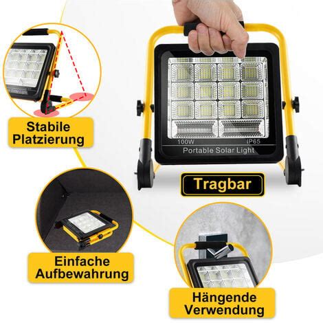 Einfeben Projecteur Led Rechargeable W Projecteur Chantier Mah