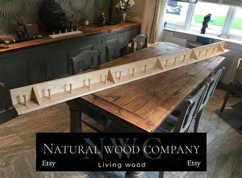 Made To Order Solid Wood Shelf With Shaker Pegs Natural Sanded Etsy