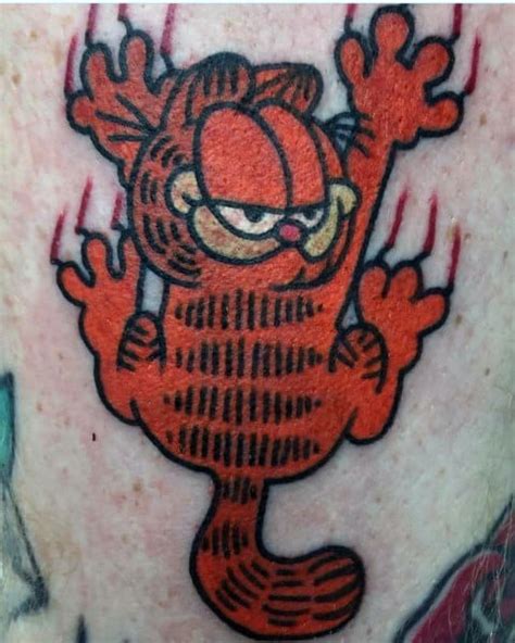 50 Garfield Tattoo Ideas For Men Comic Cat Designs