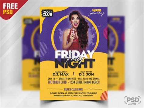 Free Friday Party Psd Flyer Template Psdflyer