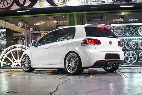 Volkswagen Golf R Vi White Enkei Rs Rr Wheel Front