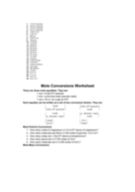 Solution Stoich Basics Molar Mass Worksheet Studypool