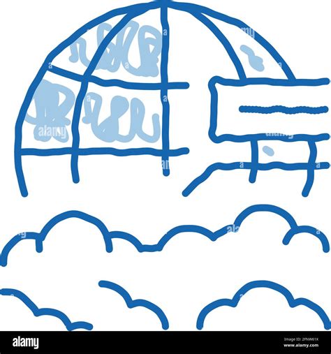 Cloud Science Doodle Icon Hand Drawn Illustration Stock Vector Image