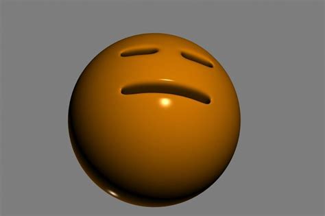 Emoji Expressionless Face D Model Cgtrader