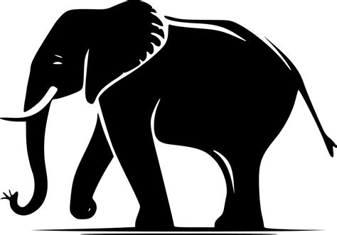 Elephant Black And White Isolated Icon Vector Illustration 23541896