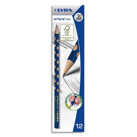 Lyra Crayons Graphite Triangulaires Groove Slim Avec Grip Zone Pour