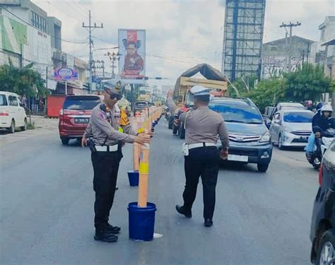 Antisipasi Kemacetan Jelang Tahun Baru Polres Lampung Tengah