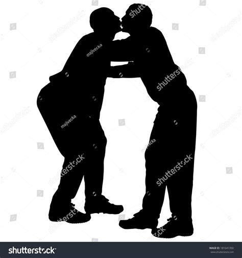 Vector Silhouettes Men Who Gay Stock Vector Royalty Free