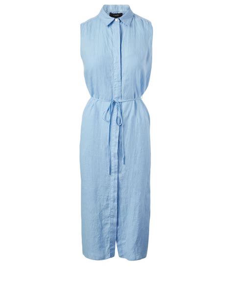 Theory Linen Sleeveless Shirt Dress Holt Renfrew Canada