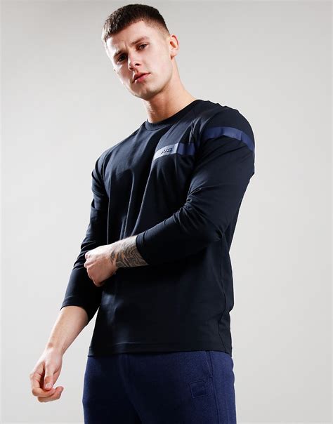 Boss Togn 1 Long Sleeve T Shirt Dark Blue Terraces Menswear