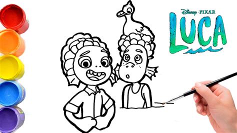 How To Draw Luca And Alberto Disney Pixar Easy Drawings Dibujos