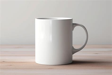 Premium Ai Image Empty White Mug Mock Up Style Ai Generated