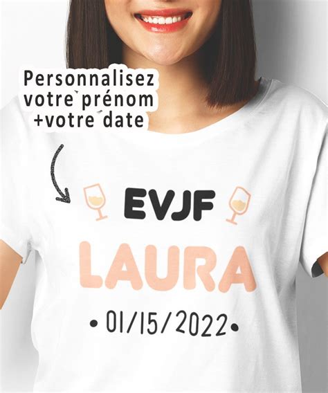 Tee Shirt Evjf Personnalisé Coton Doux Et Bio Latelier Textile