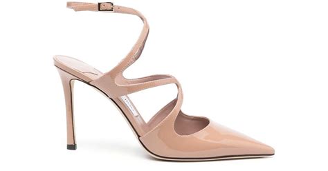 Jimmy Choo Azia 95mm Patent Leather Pumps In Pink Lyst UK