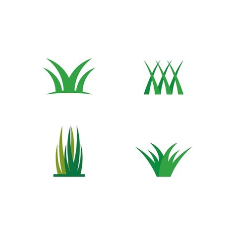 Gras Logo Vorlage Vektor Symbol Illustration Premium Vektor