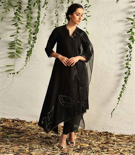 Black Kurta Set Tifara