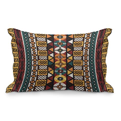 Kente Pattern Quilted Pillowcover Vertical Borders Inspired By