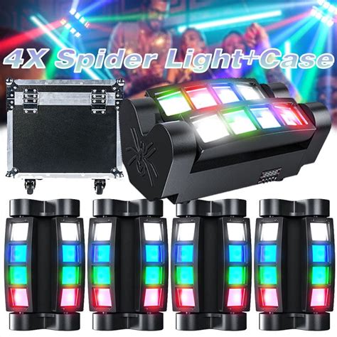 4pcs Spider Moving Head DJ Lights Disco Party Stage Lights W Flight