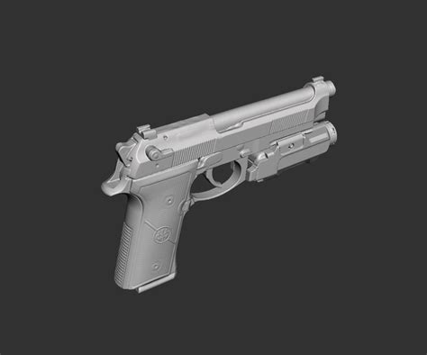 Stl File Beretta M9a4 Streamlight Tlr 10 Real Size 3d Scan Gun Mold 🩻 ・3d Printable Model To