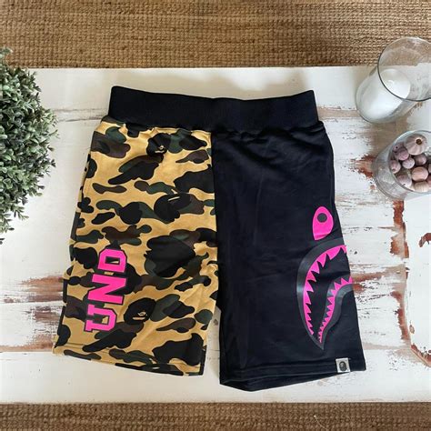 BAPE SHORTS BAPE Color Camo Side Shark shorts SIZE:... - Depop