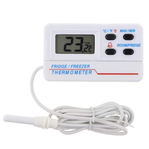 Easy To Read Refrigerator Freezer Thermometer Alarm High Low