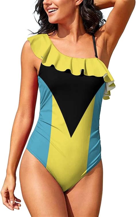 Adugen Origei Bahamas Flag Womens One Piece Swimsuit