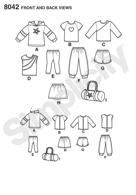 Simplicity 8042 American Girl Doll Clothes For 18 Doll