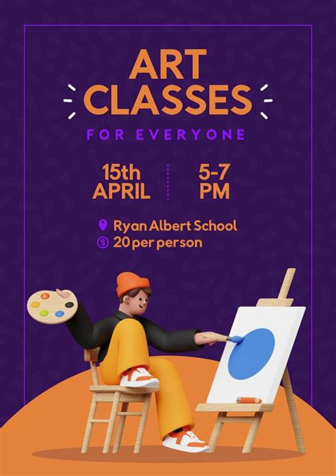 Poster For Art Classes Piktochart