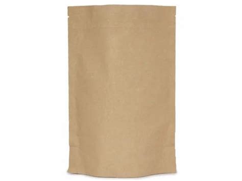 Both Side Stand Up Pouch With Zip Lock KRAFT FINISH Packman Size 5 X 8