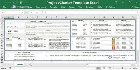 Project Charter Excel Template