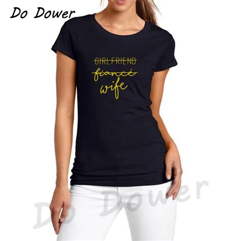 Girlfriend Fiance Wife T Shirt Women Funny Graphic Tees Casual Cool