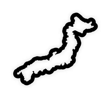 Japan Map Flag Outline Sticker For Laptop Book Fridge Guitar Motorcycle