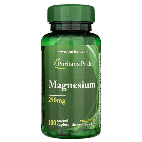 Puritans Pride Magnesium Magnézium 250 Mg Kapszula 100 Db Emaghu