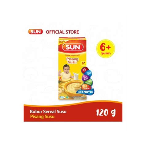 Jual SUN Bubur Bayi MPASI 6 Bulan Rasa Pisang Susu 120 Gr Shopee