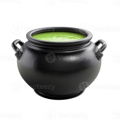 Black Cauldron Filled With Green Liquid 50475338 Png